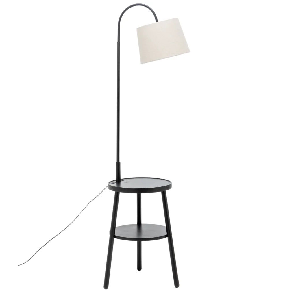 Floor Lamp Naples Tripod with Shelf Storage Drawer Bedside