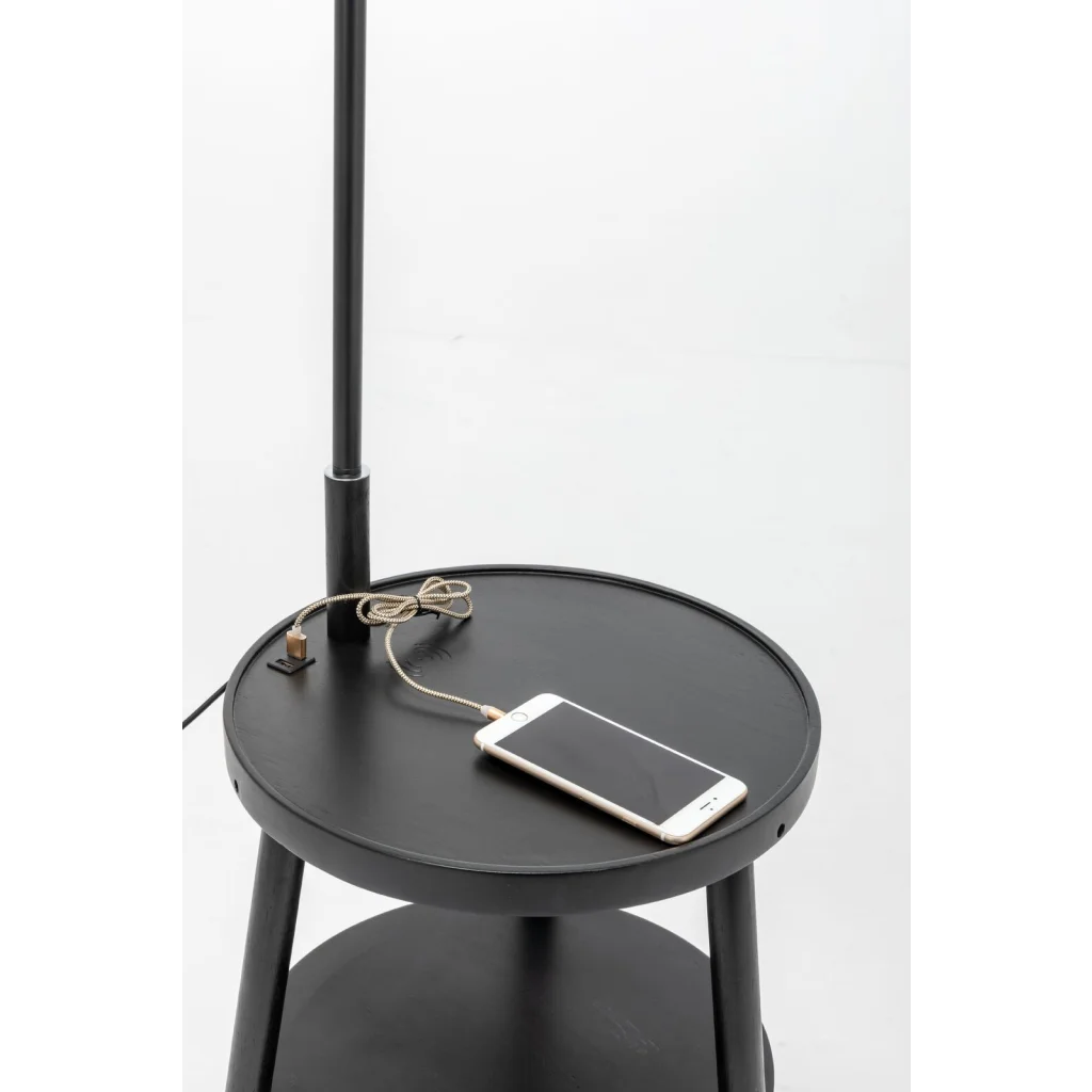 Floor Lamp Naples Tripod with Shelf Storage Drawer Bedside