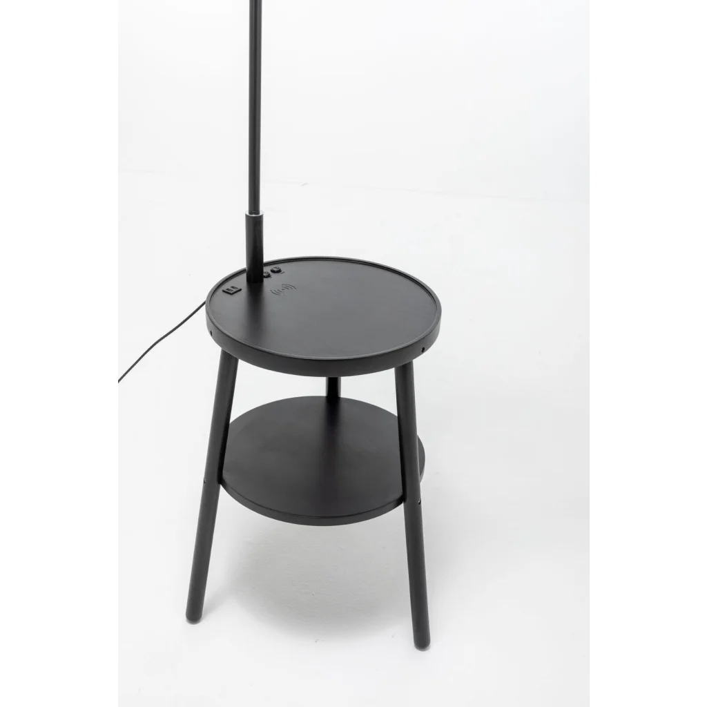 Floor Lamp Naples Tripod with Shelf Storage Drawer Bedside