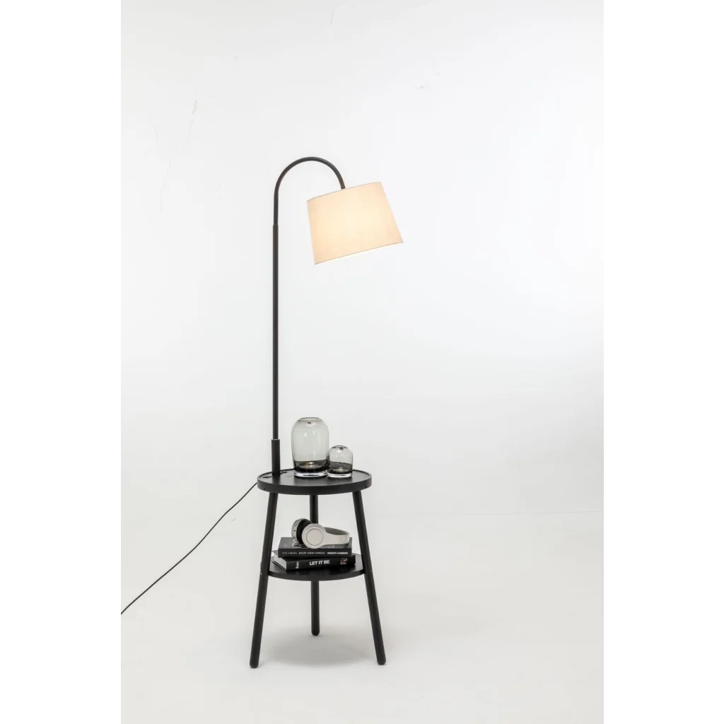 Floor Lamp Naples Tripod with Shelf Storage Drawer Bedside