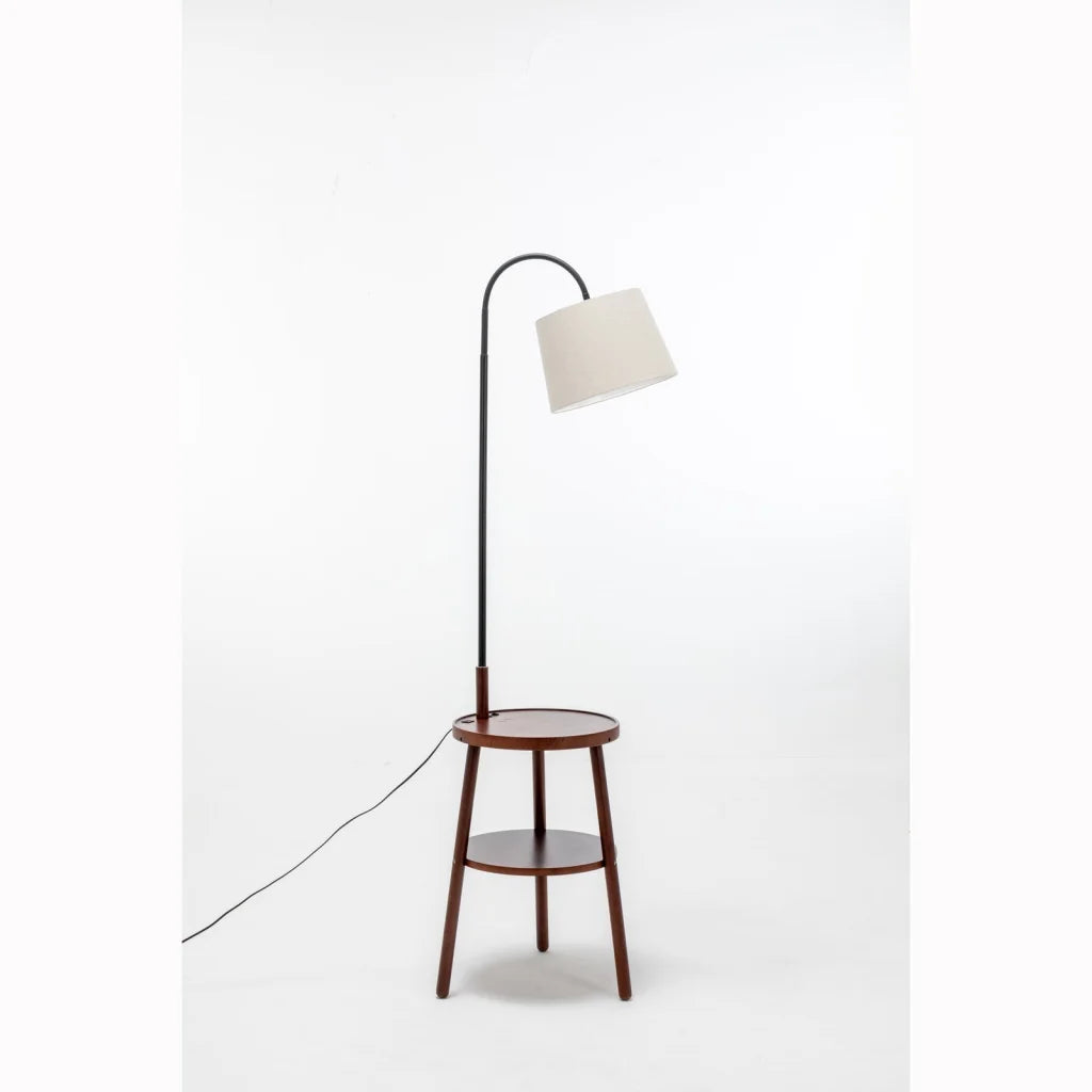 Floor Lamp Naples Tripod with Shelf Storage Drawer Bedside