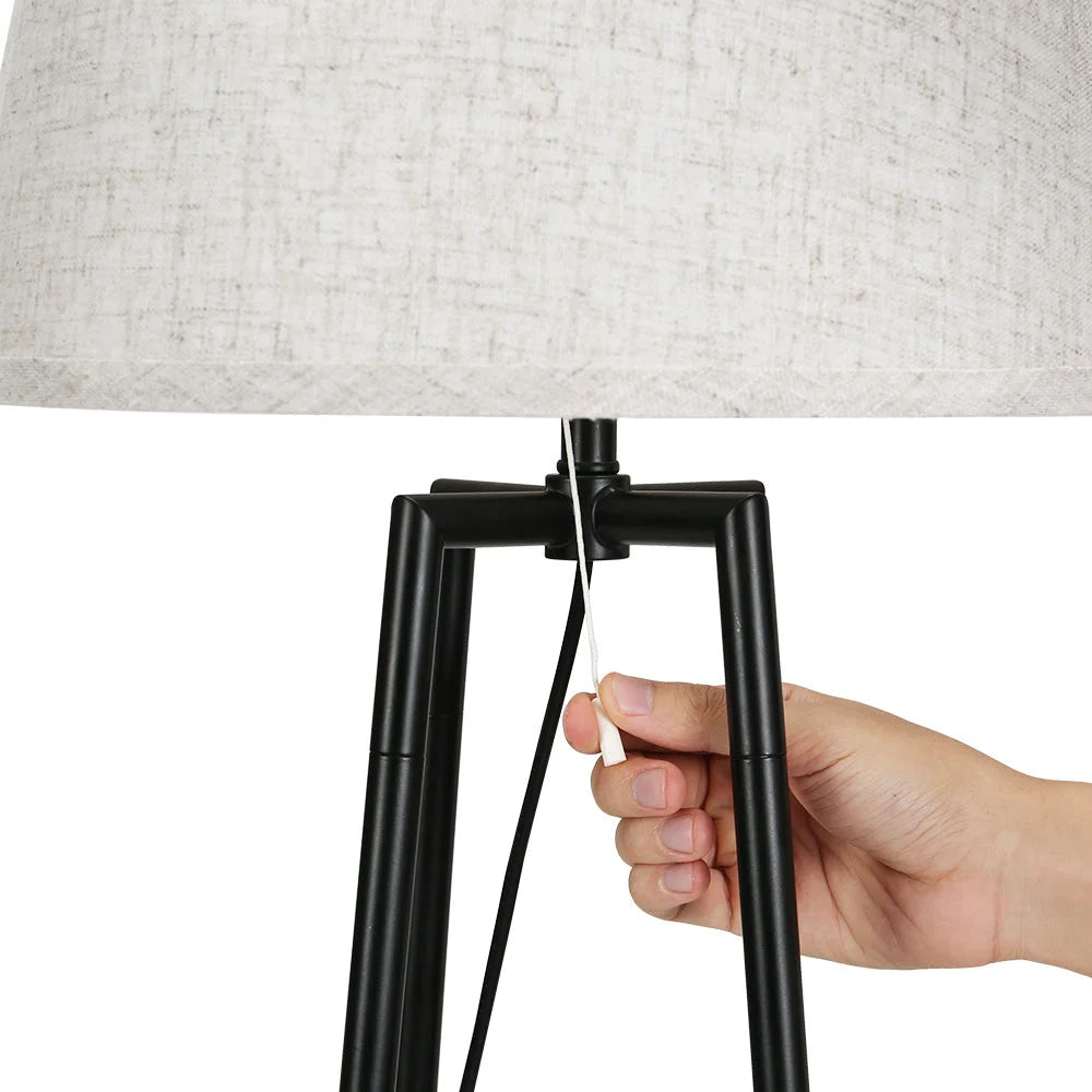 Floor Lamp Shelf Stand Modern LED Storage Shelves