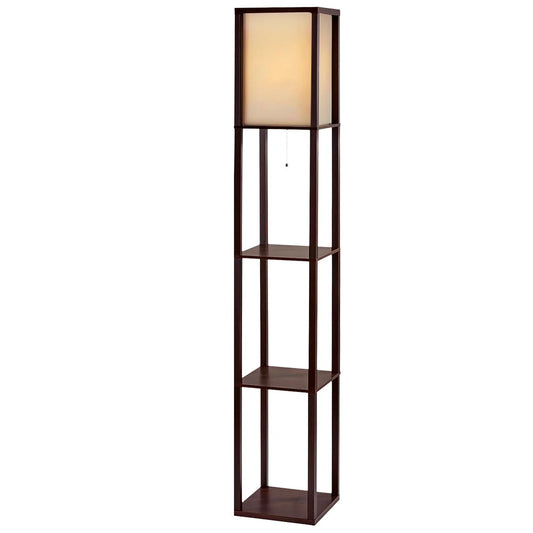 Floor Lamp Vintage Reding Light Stand Wood Shelf Storage