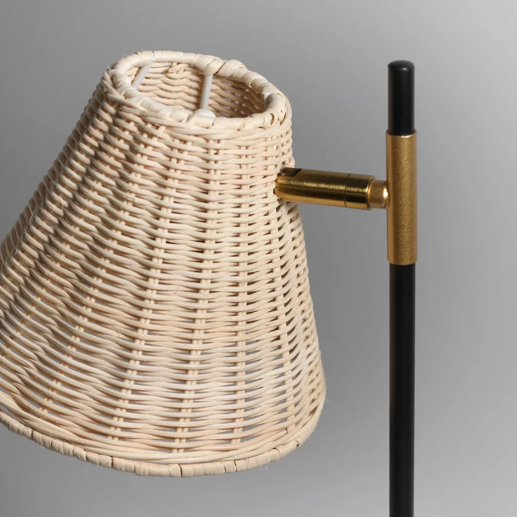 Floor Lamp Yvette Rattan - Home & Garden