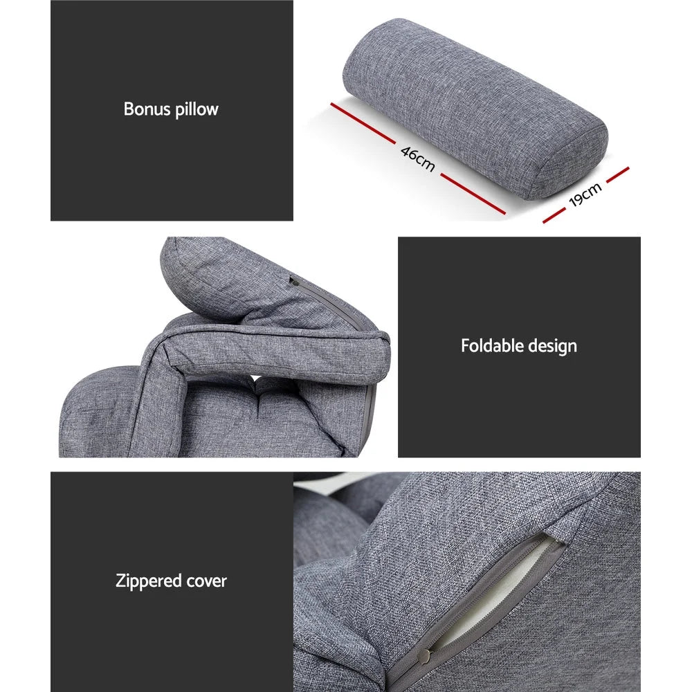Grey floor lounge sofa with low sofa bed cushions for lounge rooms
