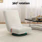 White linen floor lounge sofa with low sofa bed cushions for lounge rooms