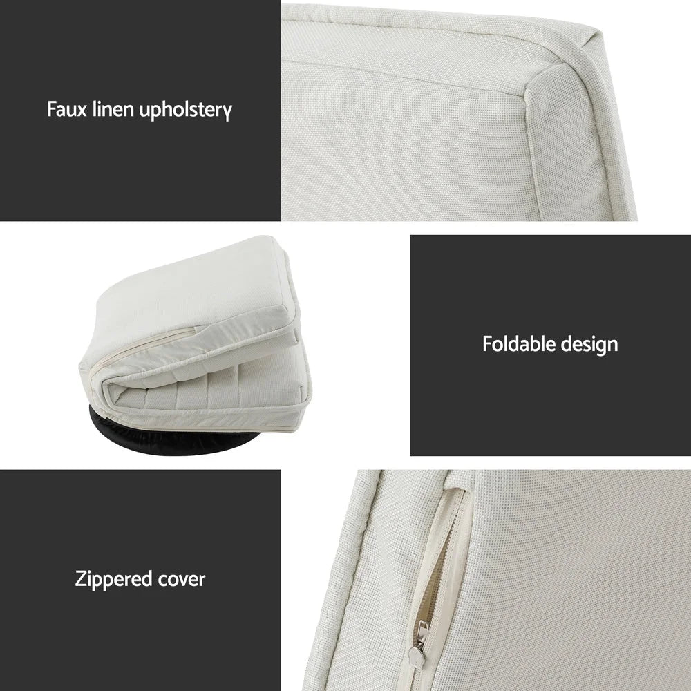 Floor Lounge Sofa Swivel Foldable - White - Furniture