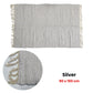 Floor Mat Chindi Cotton Handmade Large with Tassels