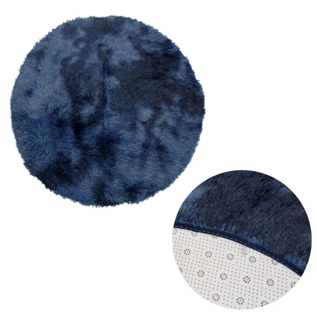 Floor Mat Shaggy Extra Light Weighted 2-Toned Navy