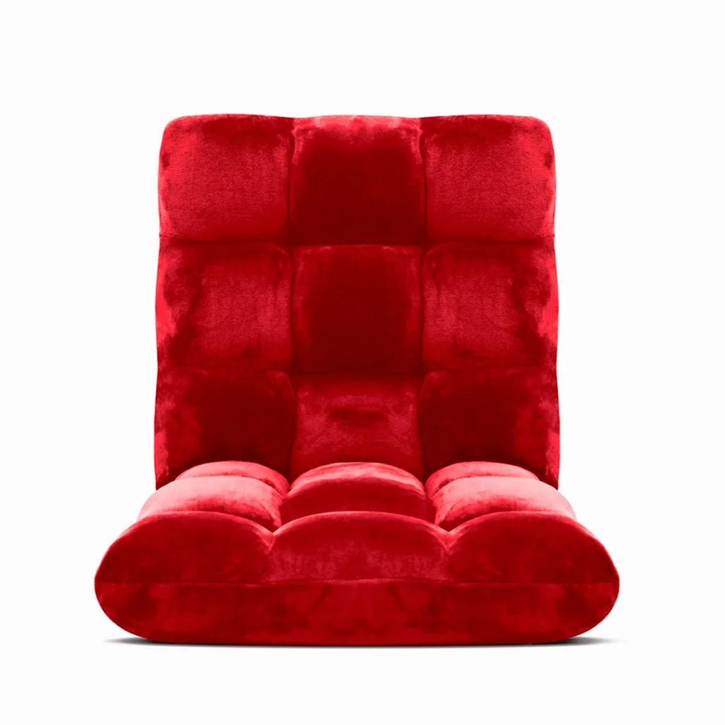 Floor Recliner Folding Lounge Sofa Futon Couch Chair Cushion 2X - Red