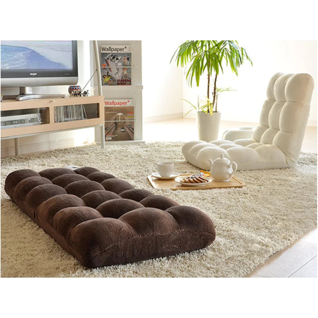 Floor Recliner Folding Lounge Sofa Futon Couch Chair Cushion 2X - Red