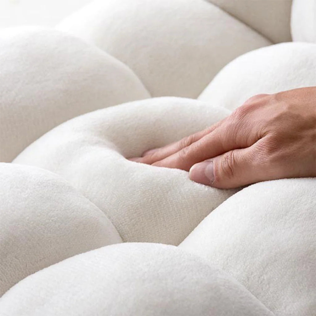 Floor Recliner Folding Lounge Sofa Futon Couch Chair Cushion 2X - White