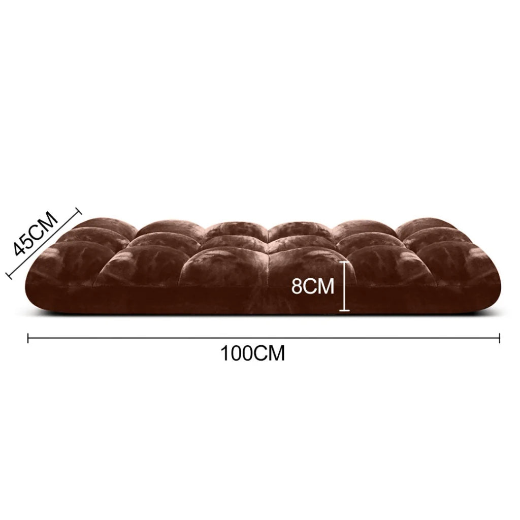 Floor Recliner Folding Lounge Sofa Futon Couch Chair Cushion 4X - Coffee