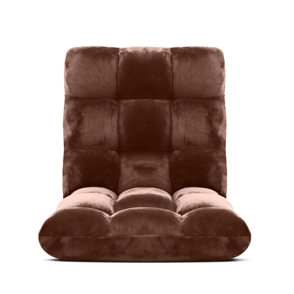 Floor Recliner Folding Lounge Sofa Futon Couch Chair Cushion 4X - Coffee