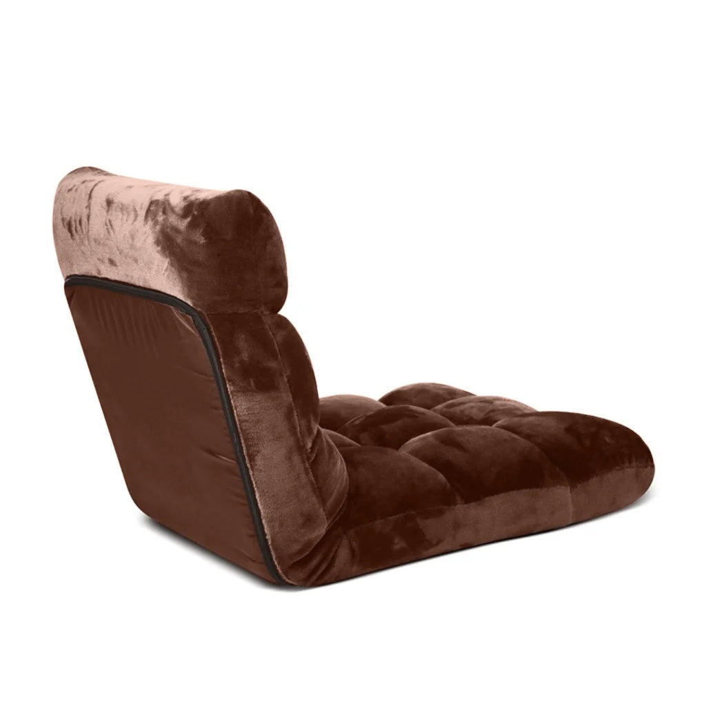 Floor Recliner Folding Lounge Sofa Futon Couch Chair Cushion 4X - Coffee