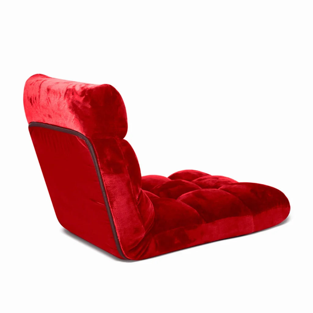 Floor Recliner Folding Lounge Sofa Futon Couch Chair Cushion 4X - Red