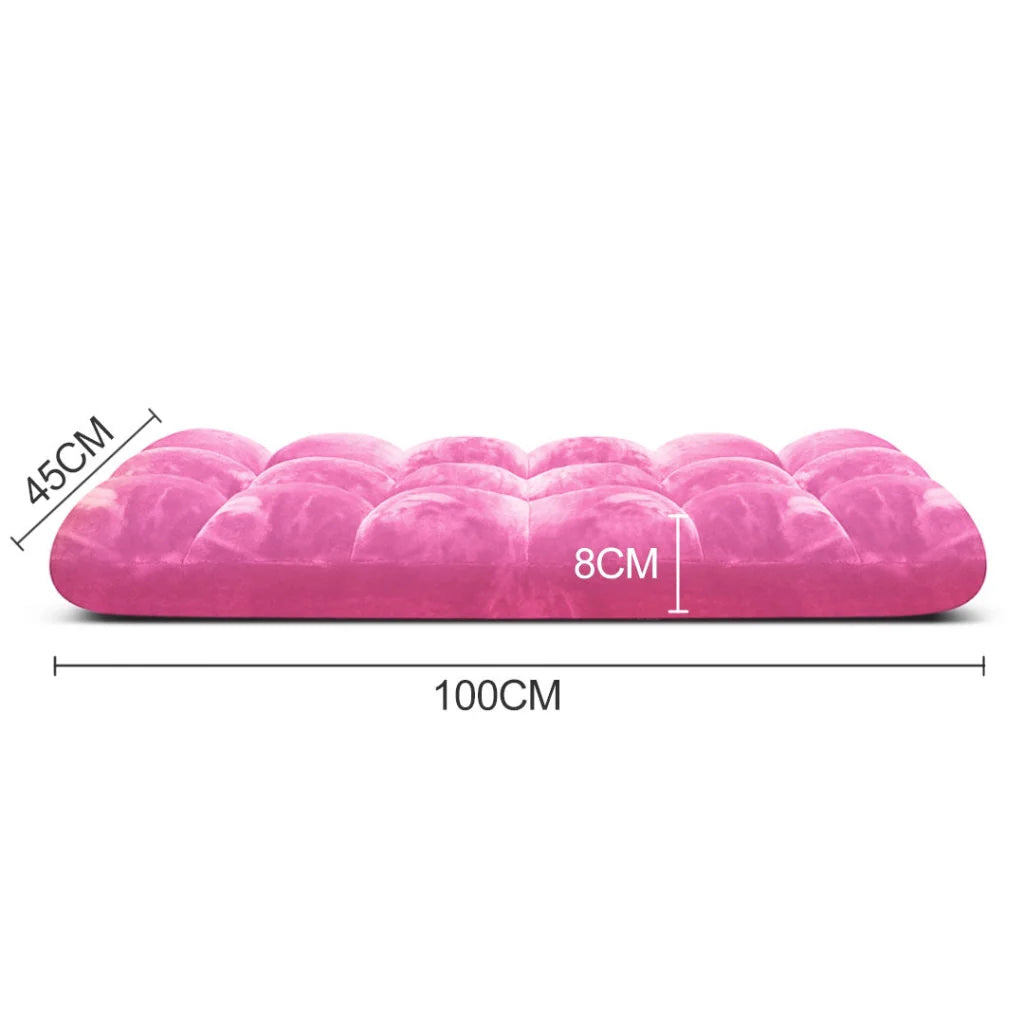 Floor Recliner Folding Lounge Sofa Futon Couch Chair Cushion - Light Pink - Premium
