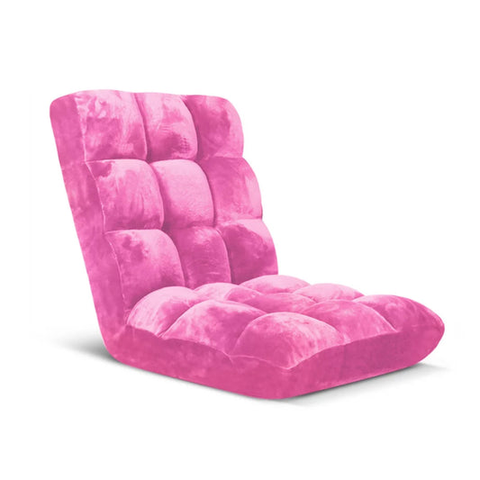 Floor Recliner Folding Lounge Sofa Futon Couch Chair Cushion - Light Pink - Premium