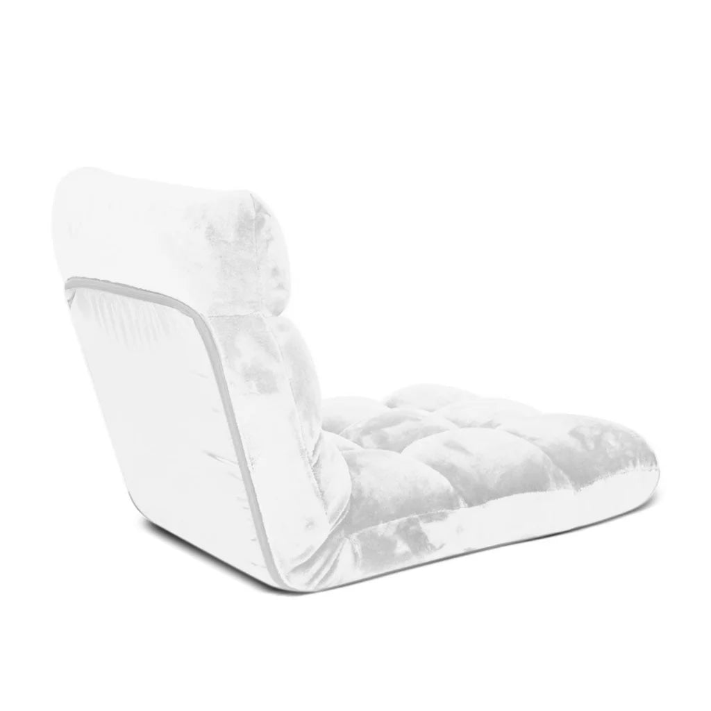 Floor Recliner Folding Lounge Sofa Futon Couch Chair Cushion - White