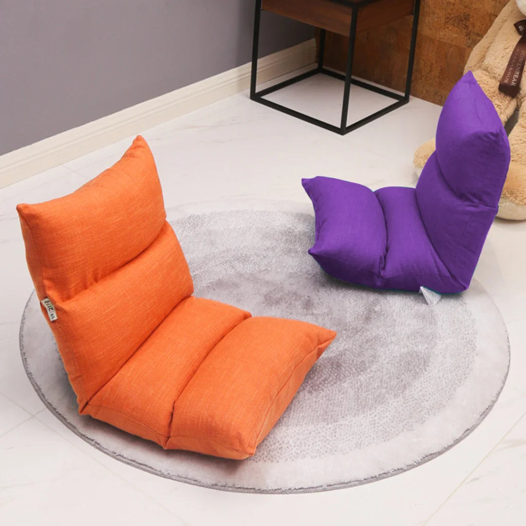 Floor Recliner Sofa Bed 2X Adjustable Lazy Lounge Folding Game Chair Purple