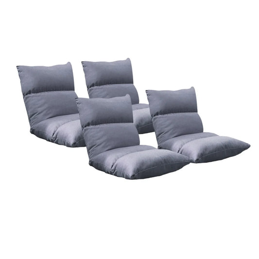 Floor Recliner Sofa Bed 4X Adjustable Lazy Lounge Folding Game Chair Grey