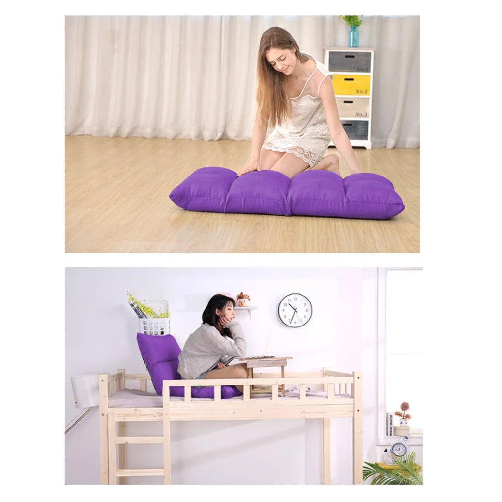 Floor Recliner Sofa Bed Adjustable Lazy Lounge Folding Game Chair Purple