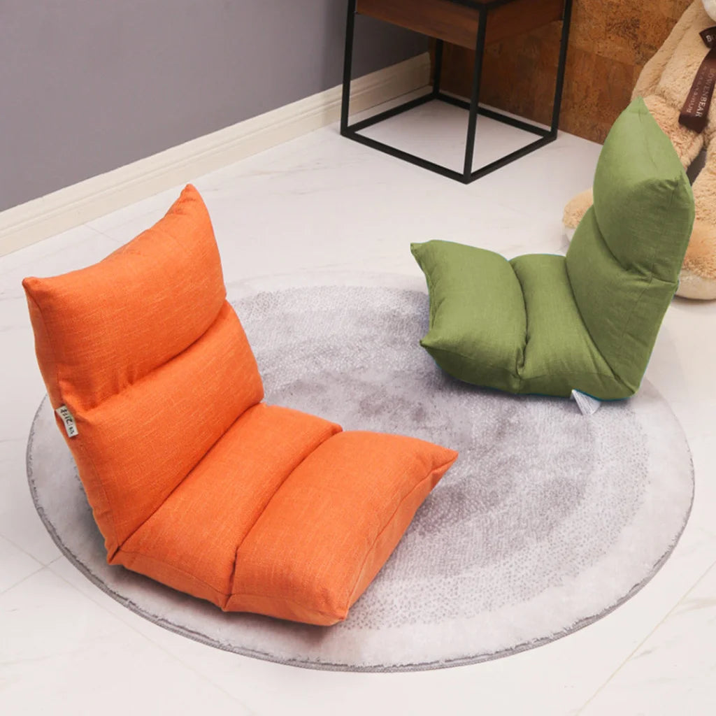 Floor Recliner Sofa Bed Adjustable Lazy Lounge Folding Game Chair Yellow Green