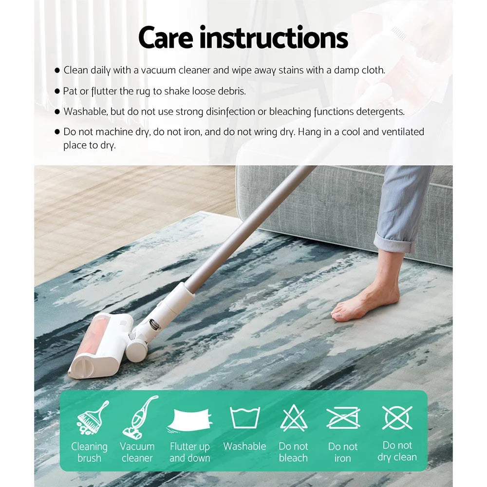 Floor Rug 160x230 Washable Mat Carpet Short Pile - Poca