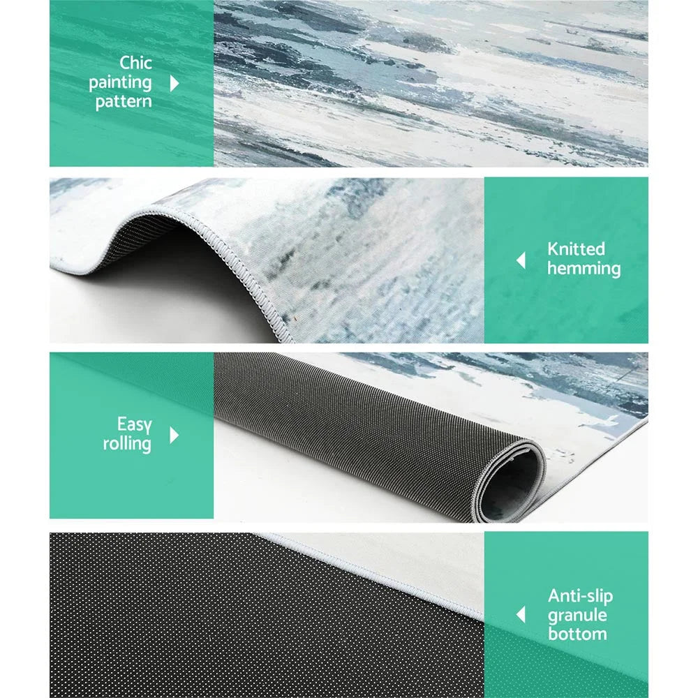 Floor Rug 160x230 Washable Mat Carpet Short Pile - Poca