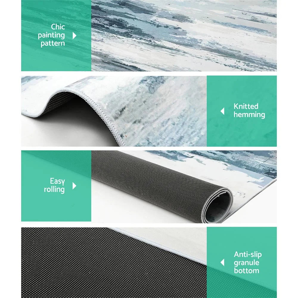 Floor Rug 200x290 Washable Mat Carpet Short Pile - Poca