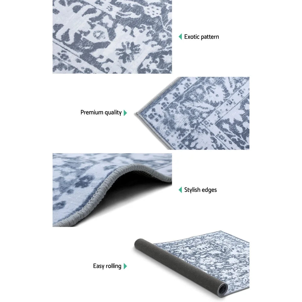 200x290cm floor rug with woven surface and bound edging