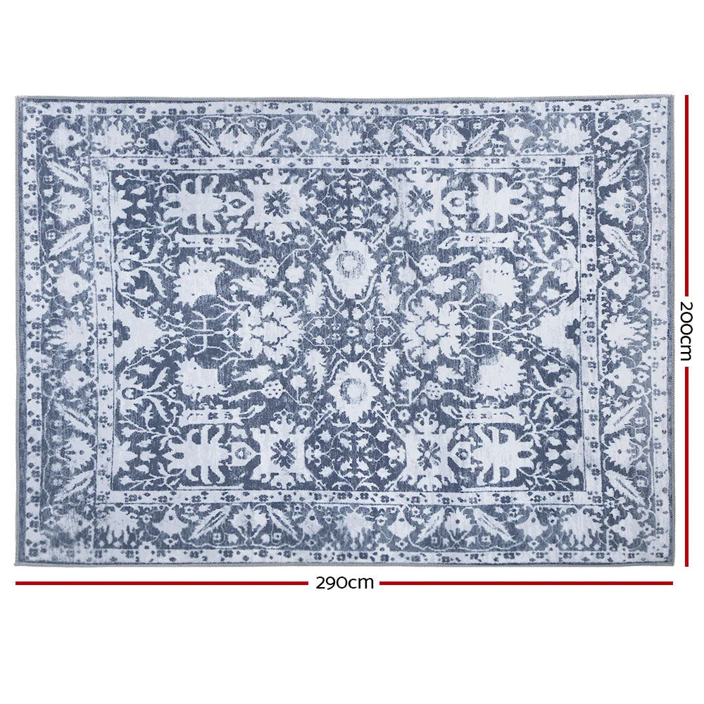 200x290cm floor rug with fabric panel and reinforced edging
