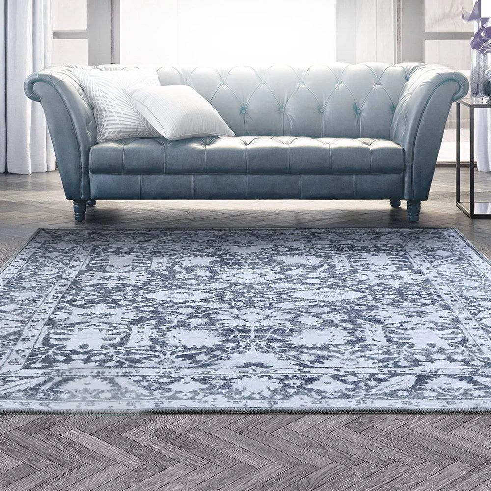 200x290cm floor rug with material weave and tidy border