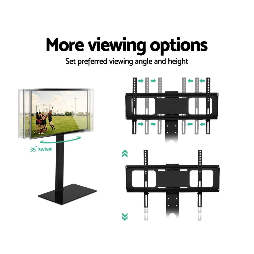 Floor TV Stand Bracket Mount Swivel Height Adjustable