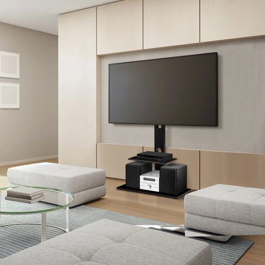 Floor TV Stand with Bracket Shelf Mount moun
