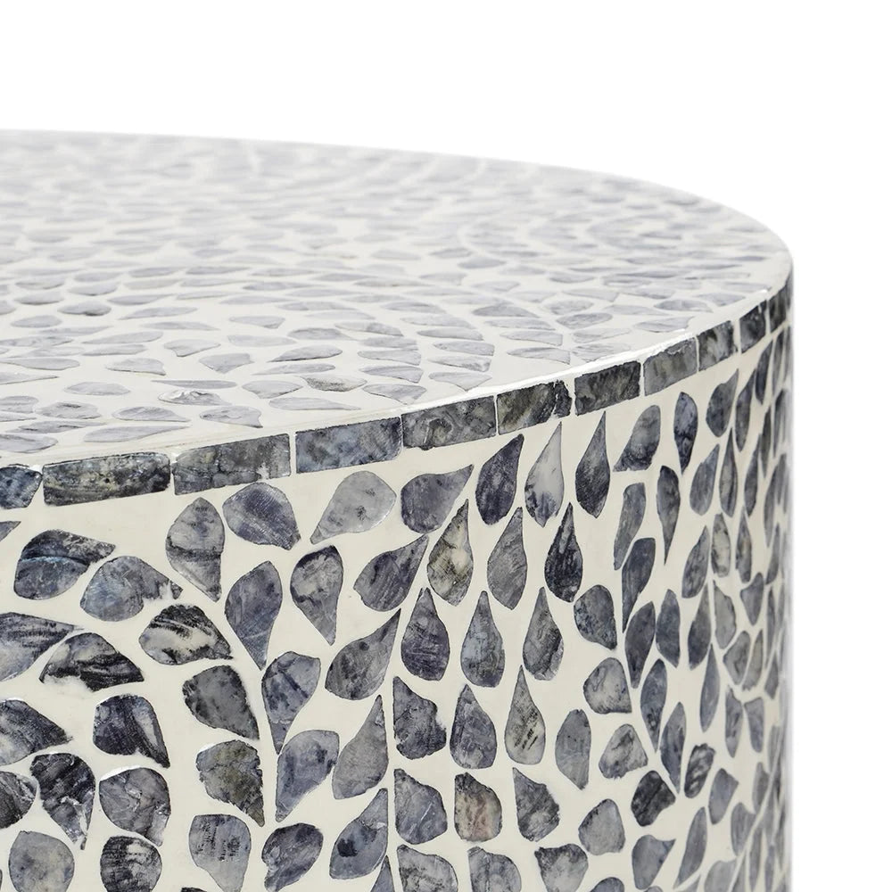FLORAL MOTHER OF PEARL COFFEE TABLE - Furniture > Living