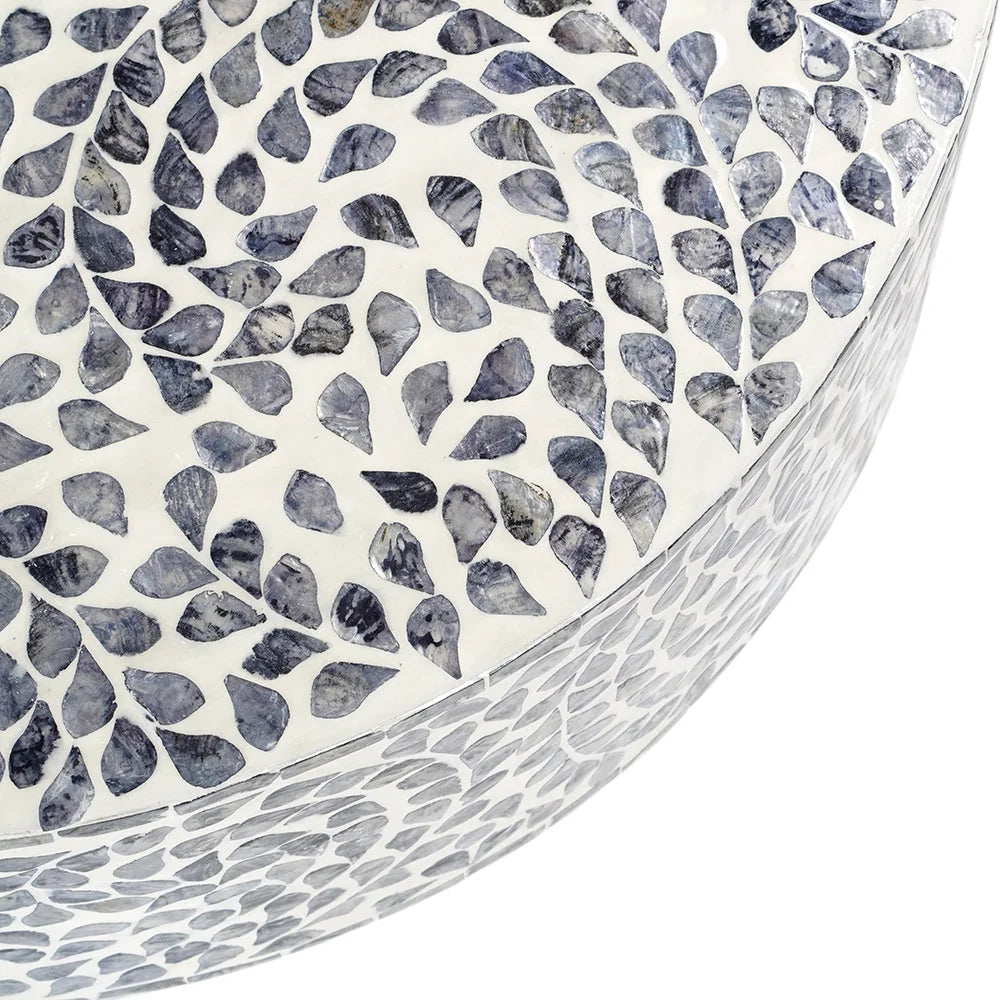 FLORAL MOTHER OF PEARL COFFEE TABLE - Furniture > Living