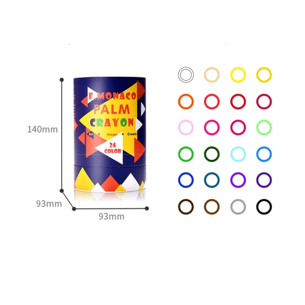 Flower Monaco Palmy Crayons 24 Colour