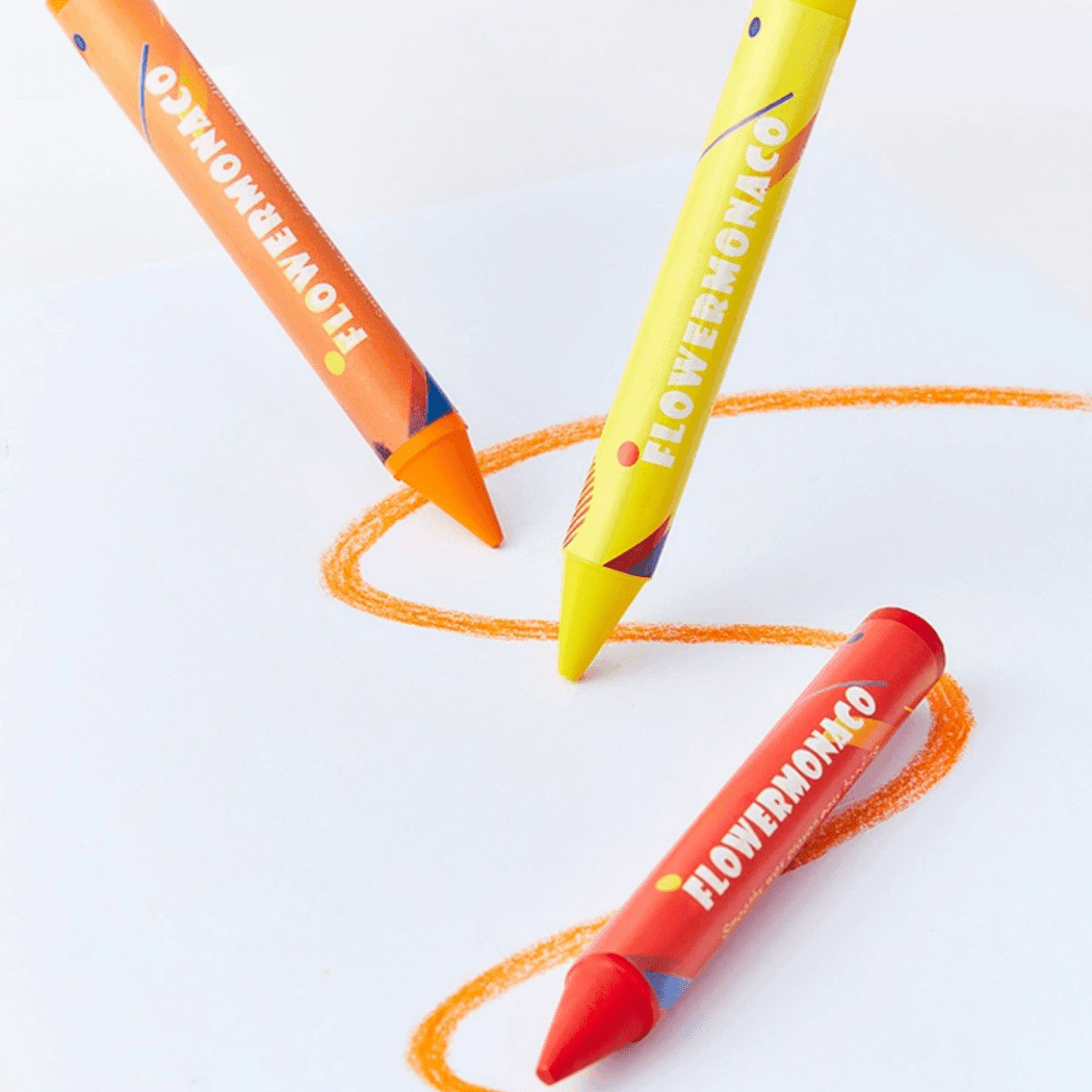 Flower Monaco Palmy Crayons 24 Colour