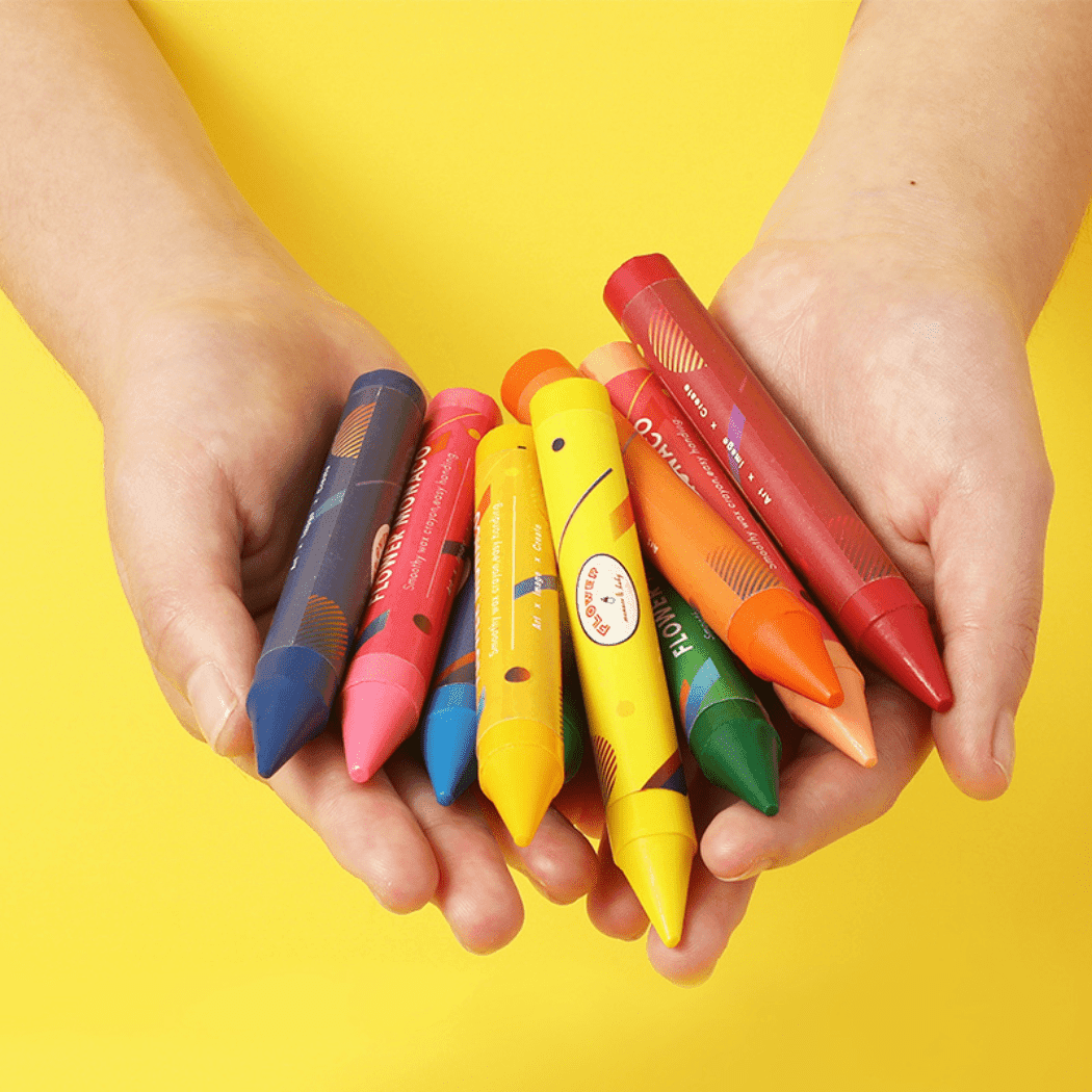 Flower Monaco Palmy Crayons 24 Colour