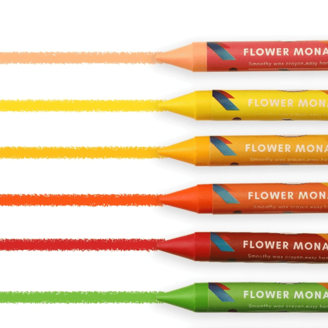 Flower Monaco Palmy Crayons 24 Colour