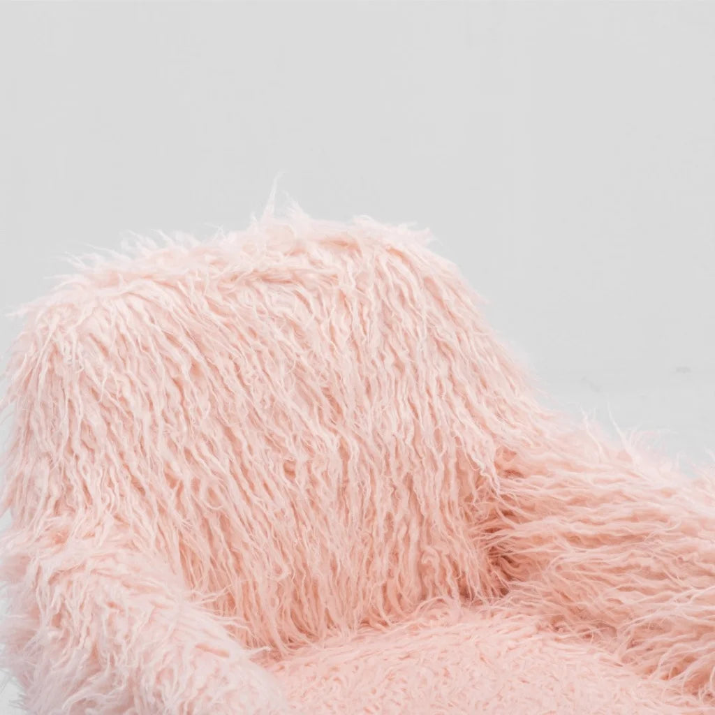Fluffy Office Chair Faux Fur Modern Swivel Desk Chair