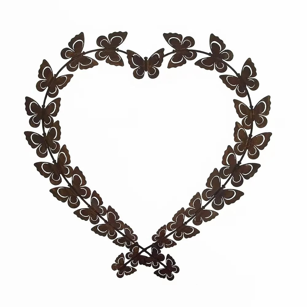 Flutter Of Butterflies As Heart Wall Art 48cm - Home &