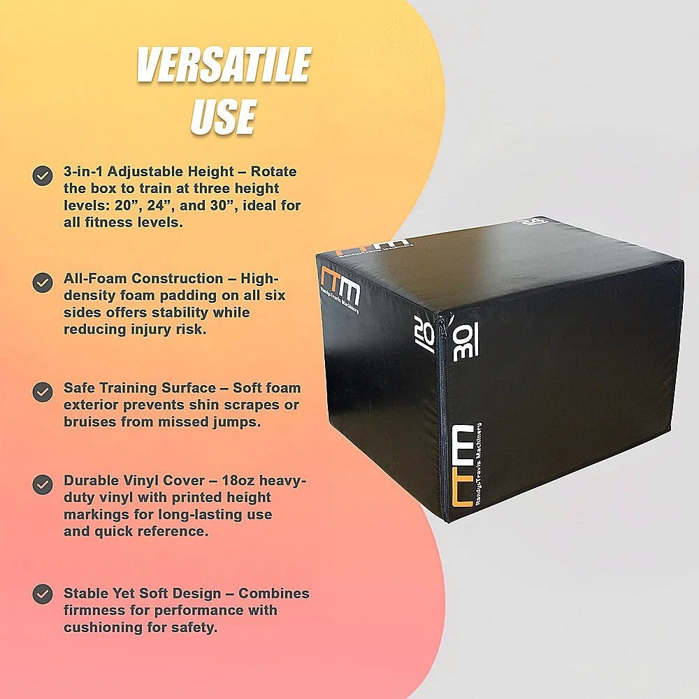 Foam Plyo Jump Box 3-in-1 - Plyometric Games Training