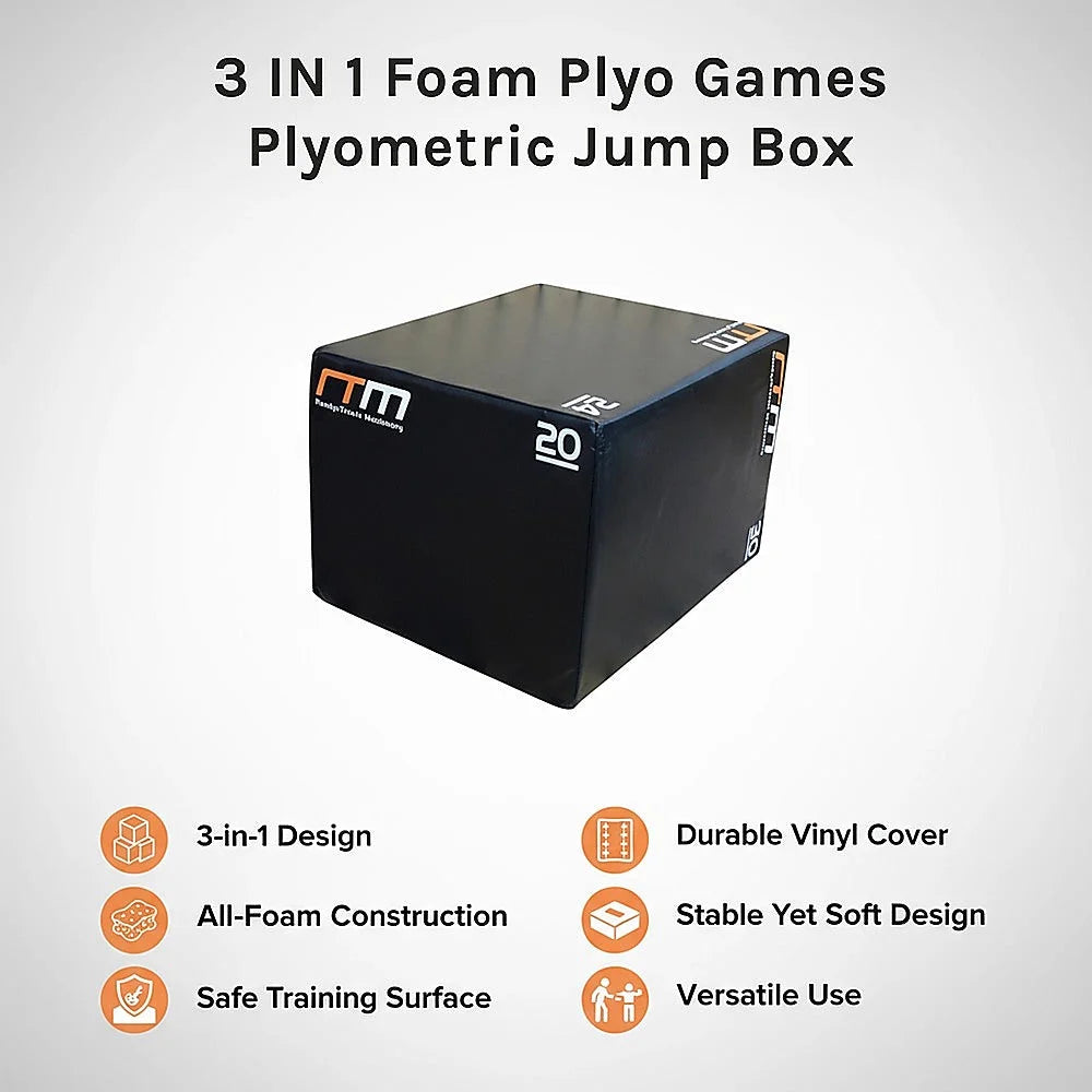 Foam Plyo Jump Box 3-in-1 - Plyometric Games Training