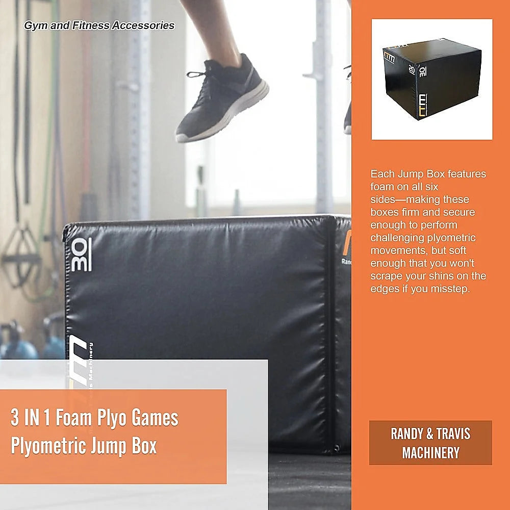Foam Plyo Jump Box 3-in-1 - Plyometric Games Training