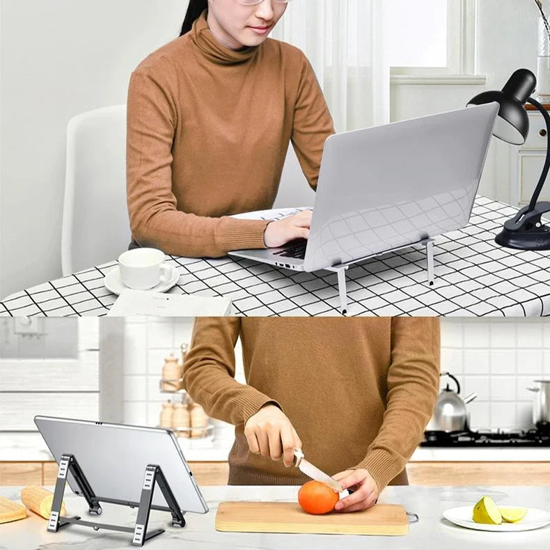 Foldable Aluminum 3-in-1 Phone Tablet Stand - Portable