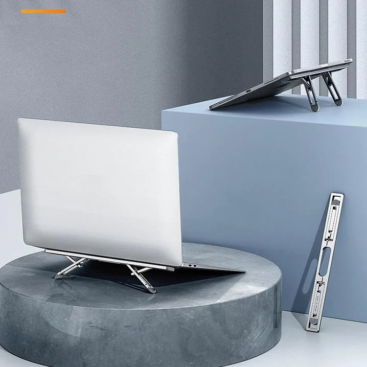 Foldable Aluminum Laptop Stand - Adjustable Height Base