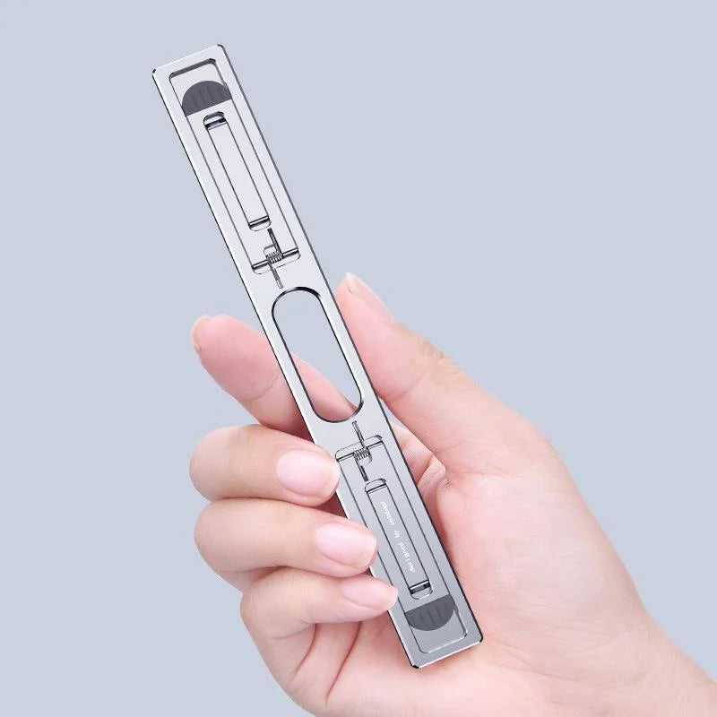 Foldable Aluminum Laptop Stand - Adjustable Height Base