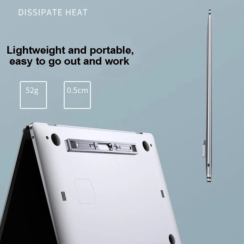Foldable Aluminum Laptop Stand - Adjustable Height Base